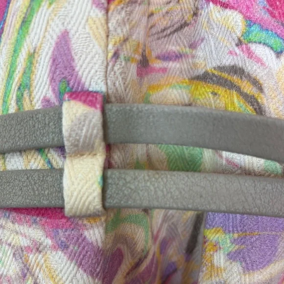 Escada Colorful Paisley Sleeveless Belted Dress 42 or 12 - Picture 15 of 16